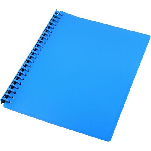 Display Book A4 Refillable 20 Page - Blue
