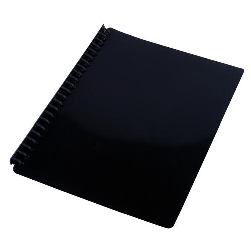 Display Book A4 Refillable 20 Page - Gloss Black