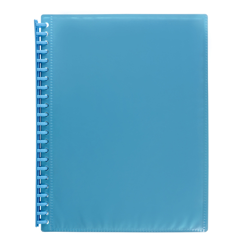 Marbig A4 Refillable Display Book 20 Pocket Insert Cover - Marine Blue