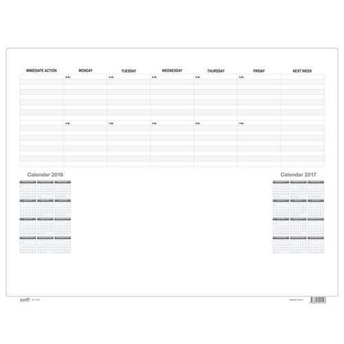 Bantex Desk Pad Weekly Calendar Refills 4181 - 10 Pack