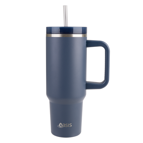 Oasis Stainless Steel Double Wall Insulated "COMMUTER" Travel Tumbler Bottle 1.2L - Navy