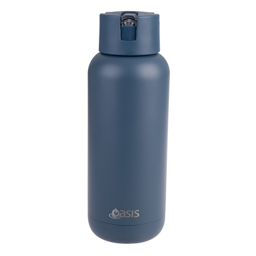 Oasis Ceramic Lined Stainless Steel Triple Wall Insulated "MODA" Drink Bottle 1L - Navy