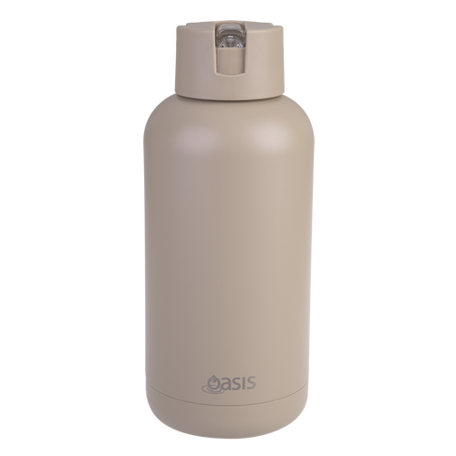 Oasis Ceramic Lined Stainless Steel Triple Wall Insulated "MODA" Drink Bottle 1.5L - Latte