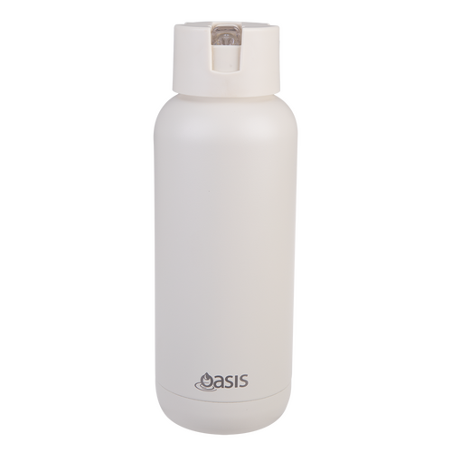 Oasis Ceramic Lined Stainless Steel Triple Wall Insulated "MODA" Drink Bottle 1L - Cream