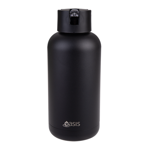 Oasis Ceramic Lined Stainless Steel Triple Wall Insulated "MODA" Drink Bottle 1.5L - Black