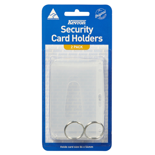 Kevron Security Card Holder Clear - 2 Pack