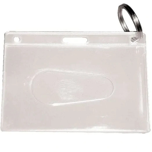 Kevron ID18 ID Card Holder With Ring Clear - 50 Pack