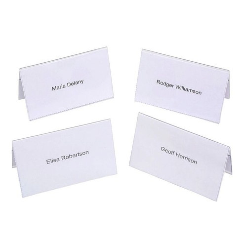 Rexel Name Plates Clear Small - 50 Pack