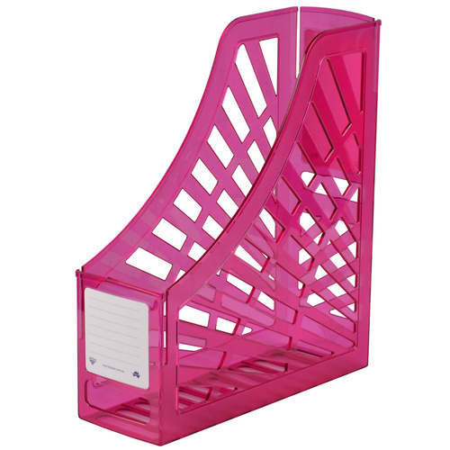 Italplast Magazine Holder Stand, Storage - Tinted Pink