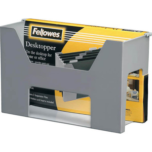 Fellowes Accents Desk topper Organiser With 5 files,Tabs,Inserts - Grey
