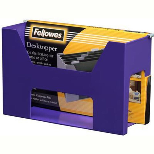Fellowes Accents Desk topper Organiser With 5 files,Tabs,Inserts - Purple