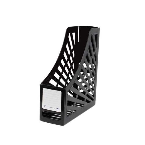 Italplast GREENR Recycled Magazine Holder Stand, Storage - Black