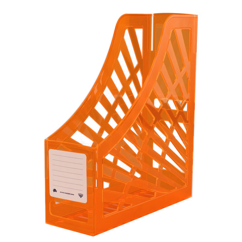 Italplast Magazine Holder Stand, Storage - Neon Orange 