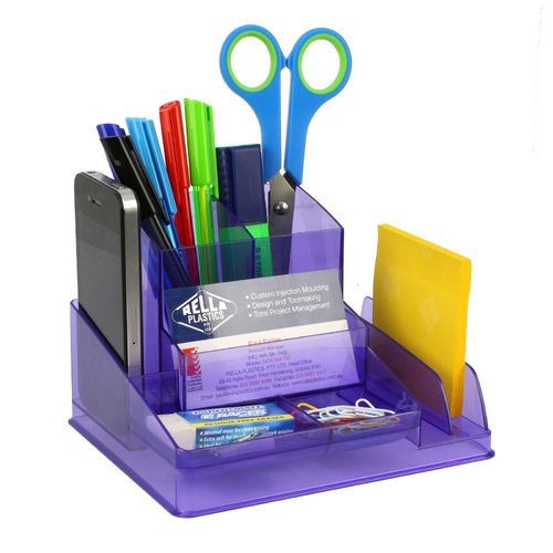 Italplast Desk Organiser Tinted - Translucent Purple