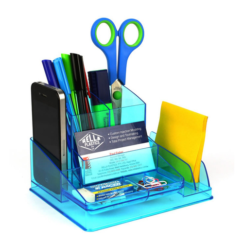 Italplast Desk Organiser - Neon Blue