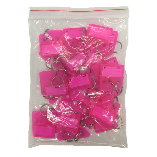 Kevron ID45 Universal Key Cabinet Tags Pink - 25 Pack