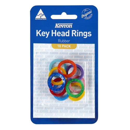 Kevron AL1052 Key Head Rings 10 Pack 47044 - Assorted Colours