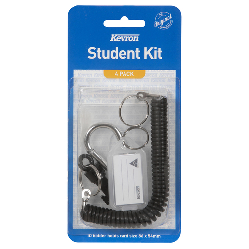 Kevron Student Kit Black 4 Pieces Id Cards & Proximity Cards 47042BLK - Carton Of 10