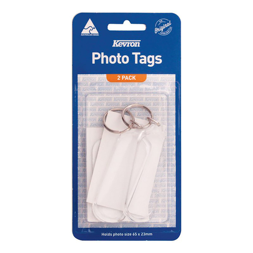Kevron ID59 Key Tags Clear With Assorted Designs 2 Pack - Carton Of 10