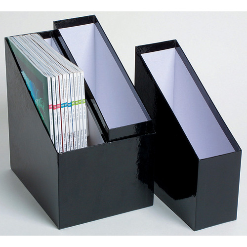 Marbig Simple Storage Magazine Holder Stand, Set Of 3 - Black