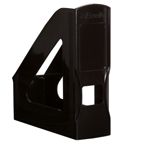 Esselte Nouveau Magazine Box, Holder Stand, Storage - Black