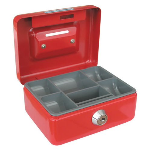 Concord Cashmate Metal Cash Box - Red