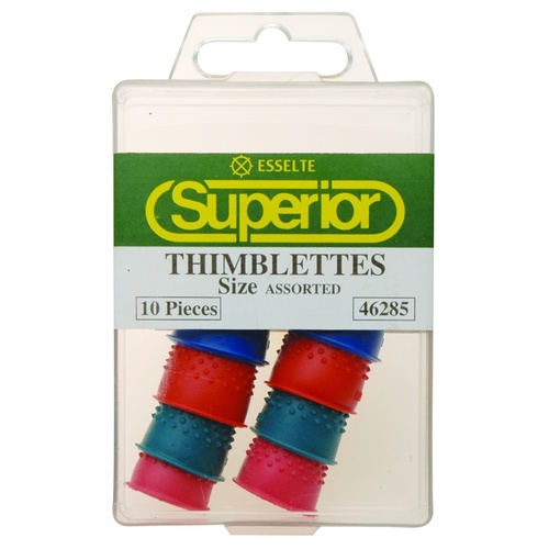 Thimblettes Esselte Superior Size Assorted (Assorted Colours) - 10 Pack