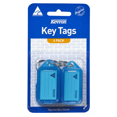 Kevron ID5 Key Tags Blue - 4 Pack