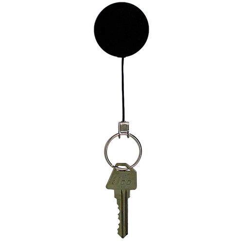 Rexel Retractable Badge ID Metal Key Holder Nylon Cord (Heavy Duty) - Black