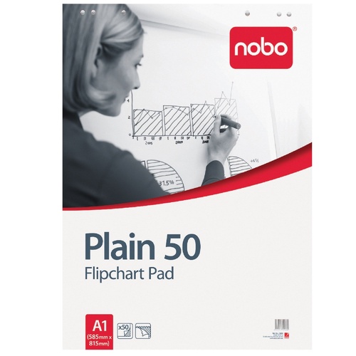 NOBO A1 Economy Flip Chart Pad For Easels Perforated 19030B - 50 Sheets