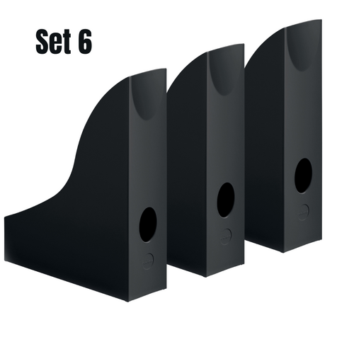 Durable Magazine Holder Stand, Storage Set 6 - Black