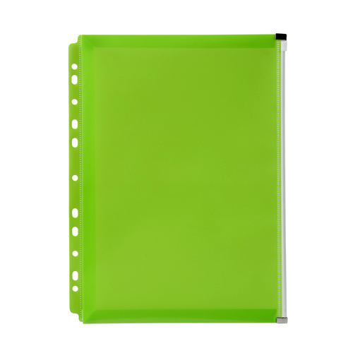 Marbig A4 Binder Pocket With Zip - Lime