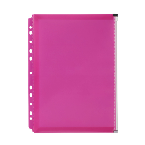 Marbig A4 Binder Pocket With Zip - Pink