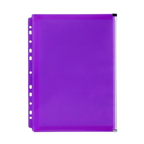 Marbig A4 Binder Pocket With Zip - Purple