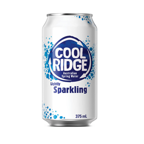 Cool Ridge Natural Sparkling Mineral Water Cans 375ml - 24 Pack
