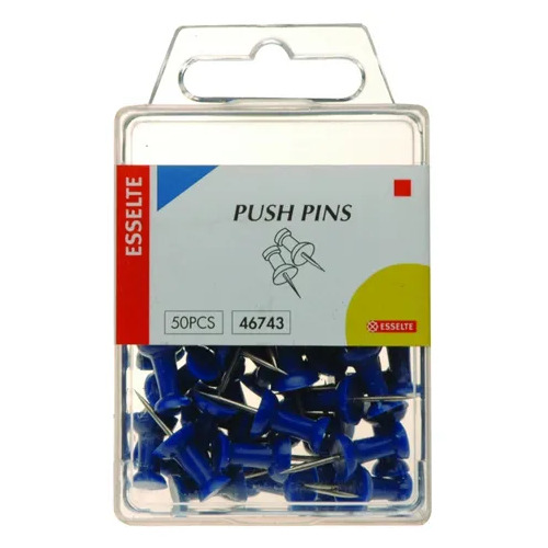 Esselte Drawing Pins Push Pins Box 50 - Blue