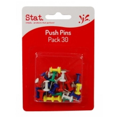 Sovereign Drawing Pins Push Pins 30 Pack - Assorted