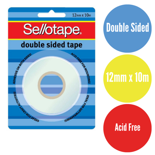 Sellotape Double Sided Tape No.104 12mmx10m Acid Free