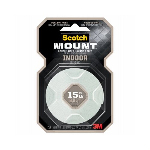 Scotch 110 Heavy Duty Double Sided Foam Mounting Tape 12.7mm x 1.9m