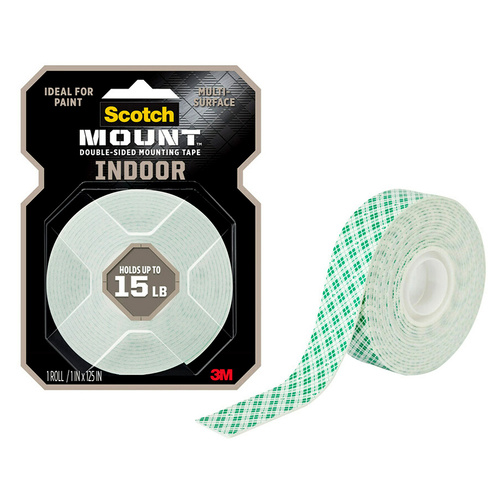 Mounting Tape Scotch Double Sided Indoor 2.5cm x 3.2m 314H-MED - White