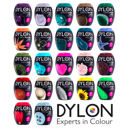 Dylon Machine Fabric Dye Pods Permanent Textile Cloth Dyes 350g