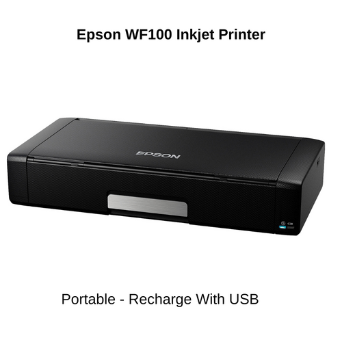 Epson WorkForce Wireless Portable Inkjet Printer WF-100 Mobile Printer Charge With USB