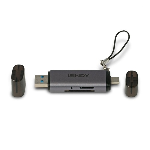 Lindy USB 3.2 Type C And A SD & Micro Card Reader - 43335
