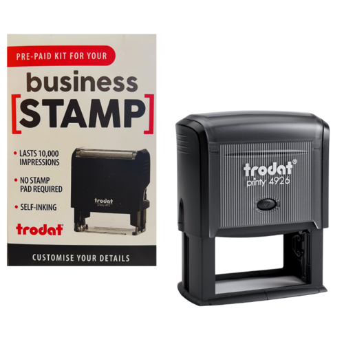 Trodat Self Inking Business Stamp DIY Kit 75 x 38 mm 4926 - PSI4926BSK