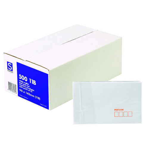 20 X 25 Packs (500 Envelopes) Sovereign 11B Secret Peel & Seal Envelopes White
