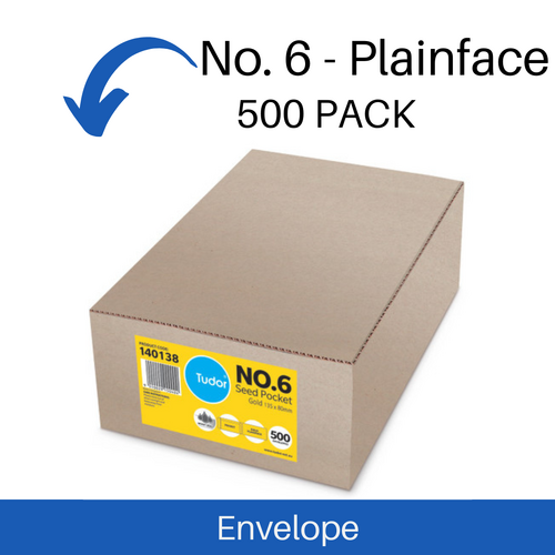 Envelope Tudor Plainface Seed Pocket No.6 Moist Seal 135 x 80mm 500 Pack - Gold Pocket