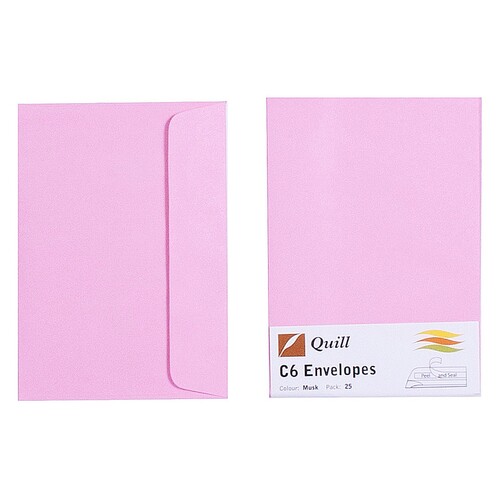 Quill C6 XL Multioffice Envelopes Musk 25 Pack