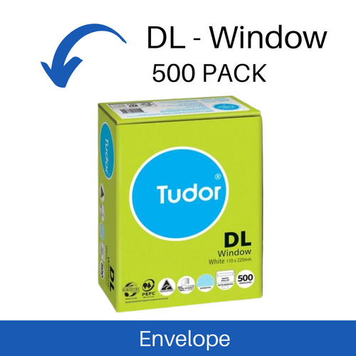 Envelope Tudor DL Window Face Wallet Peel/Seal 110 x 220mm 500 Pack - White