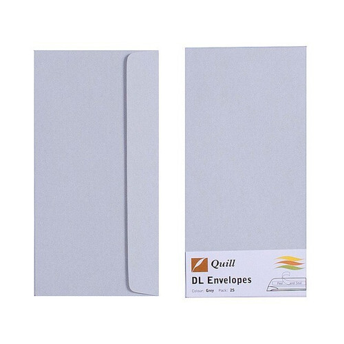 Quill DL XL Multioffice Envelopes 100850269 25 Pack - Grey 