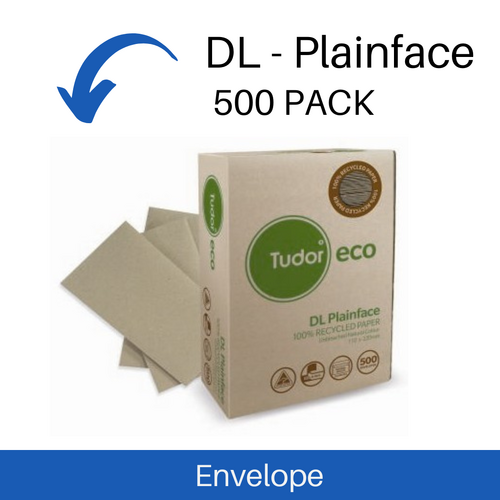 Envelope Tudor Eco DL Peel/Seal 100% Recycled 110x220mm 500 Pack - White